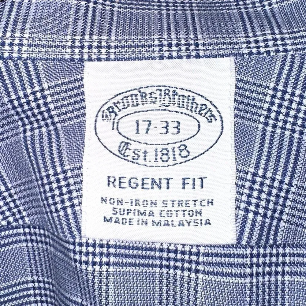 Brooks Brothers Navy Non-Iron Dress Shirt XL 17 33